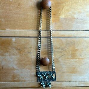 Vintage silver elephant necklace